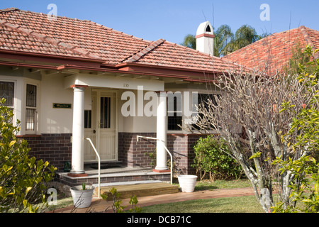 Föderation Stil Häuser in Horsley Avenue, Willoughby, North Sydney, Australien Stockfoto