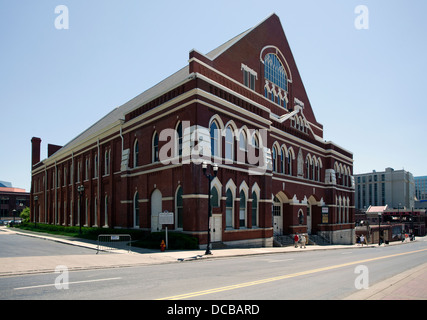 Das Ryman Auditorium - die "Mutter Kirche of Country Music" und Heimat der Grand Ole Opry in Nashville Tennessee Stockfoto