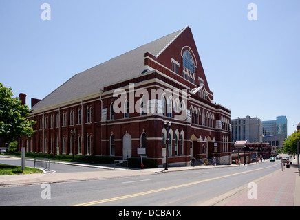 Das Ryman Auditorium - die "Mutter Kirche of Country Music" und Heimat der Grand Ole Opry in Nashville Tennessee Stockfoto