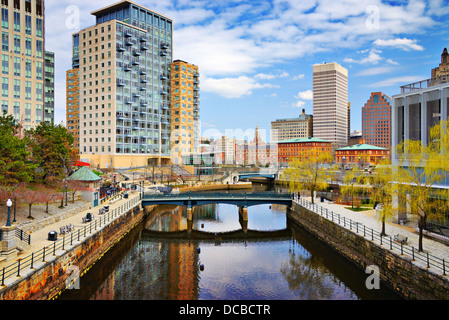 Providence, Rhode Island Stadtbild im Waterplace Park. Stockfoto