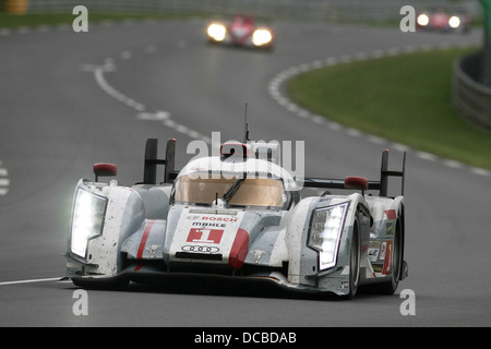 Audi R18 e-Tron Quattro in 2013 Le Mans 24 Stunden. Stockfoto