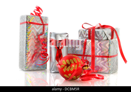 silberne Geschenke Stockfoto