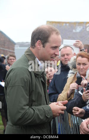 Anglesey, Wales, UK. 14. August 2013. Prinz William trifft auf Anglesey Agricultural Show in North Wales, UK © Gari die Öffentlichkeit Stockfoto