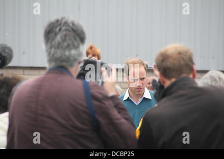 Anglesey, Wales, UK. 14. August 2013. Prinz William trifft auf Anglesey Agricultural Show in North Wales, UK © Gari die Öffentlichkeit Stockfoto