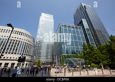 ein Kanada Quadrat Wolkenkratzer in Canary wharf London England UK Stockfoto