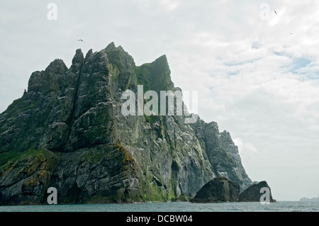 Felsen auf der Insel Boreray, St. Kilda Archipels, äußeren Hebriden, Schottland, Vereinigtes Königreich Stockfoto