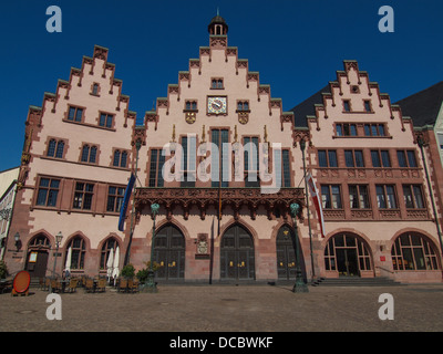 Frankfurter Rathaus aka Rathaus Roemer in Roemerberg Deutschland Stockfoto