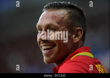 Cardiff, Wales, UK. 14. August 2013. Wales / Republik Irland - Vauxhall internationale Freundschaftsspiele in Cardiff City Stadium: Craig Bellamy von Wales. © Phil Rees/Alamy Live-Nachrichten Stockfoto