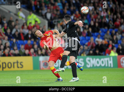Cardiff, Wales, UK. 14. August 2013. Wales / Republik Irland - Vauxhall internationale Freundschaftsspiele in Cardiff City Stadium: © Phil Rees/Alamy Live News Stockfoto