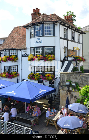 Der Angel Pub an der Themse, Henley-on-Thames, Oxfordshire, England, Vereinigtes Königreich Stockfoto