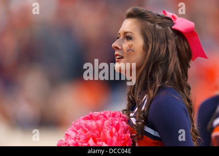 Virginia Cavaliers Cheerleader an der Seitenlinie während des vierten Quartals gegen die North Carolina State Wolfpack bei Scott S Stockfoto