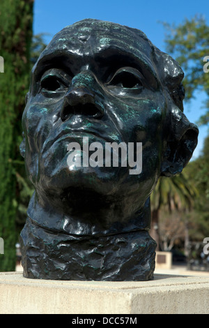 Kopf von Jean D'Aire, Bürger von Calais Skulptur von Auguste Rodin, Stanford, California, Vereinigte Staaten von Amerika Stockfoto