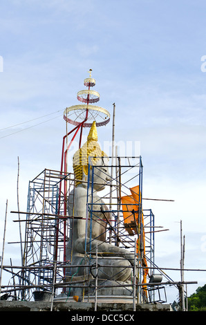 Die im Bau des sitzenden Buddha Bild in der Haltung der Unterwerfung Mara Stockfoto