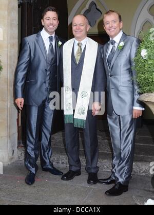 Alan Hughes, Karl Broderick Alan Hughes und Karl Broderick Hochzeit in The Unitarian Church St. Stephens Green Dublin, Irland - 30.09.11. Stockfoto