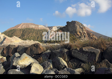 Vulkan auf der Insel Vulcano, Sizilien Stockfoto