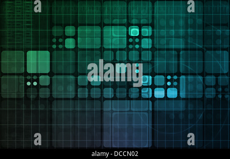 Telekommunikation-Mobile Daten-Grid als Konzept Stockfoto