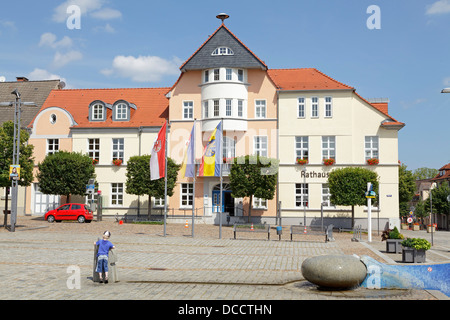 Rathaus, Fürstenberg, Uckermark, Brandenburg, Deutschland Stockfoto