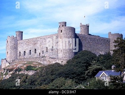 Harlech Castle, bauten eine konzentrische Burg von König Edward 1., Harlech, Gwynedd, Wales, Vereinigtes Königreich, West-Europa. Stockfoto