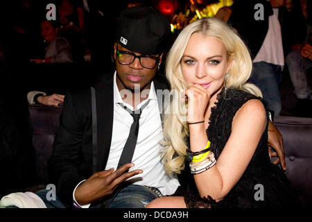 Ne-Yo und Lindsay Lohan Paris Fashion Week Frühjahr/Sommer 2012 fertig - Givenchy - After-Party tragen, Paris, Frankreich - 02.10.11 Stockfoto