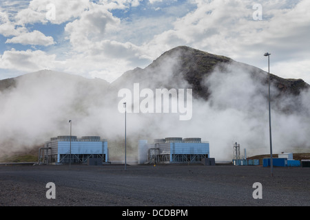 Das Hellisheidarvirkjun Geothermie-Kraftwerk im Süden Islands Stockfoto