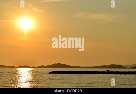 Sonnenuntergang über Frioul Archipel Marseille Bouche-du-Rhône Cote d ' Azur Frankreich Stockfoto