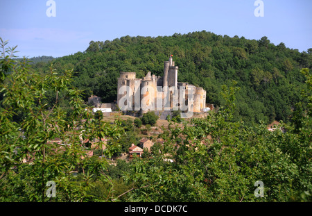 Das Chateau de Bonaguil im Bereich viel Region oder Abteilung des South West Midi - Pyrenäen in Frankreich Stockfoto