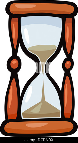 Cartoon-Illustration der Sanduhr oder Sanduhr-ClipArt-Grafiken Stockfoto