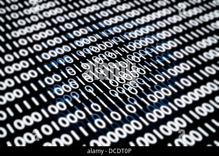 3D gerendert Abbildung für binäre Daten, Kommunikation, Sicherheit und Verschlüsselung Konzepte usw. Stockfoto