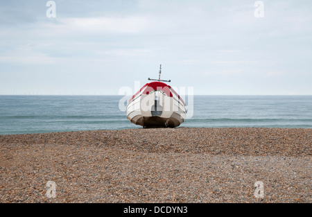 Angelboot/Fischerboot auf Weybourne Beach, North Norfolk, england Stockfoto