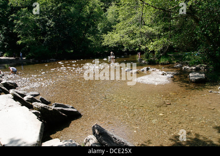 Tarr Schritte River Barle Exmoor Somerset England UK Stockfoto