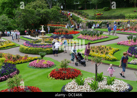 Die Dingle-Blumengarten in Shrewsbury ist das Herzstück der Shrewsbury Flower Show England Uk Stockfoto