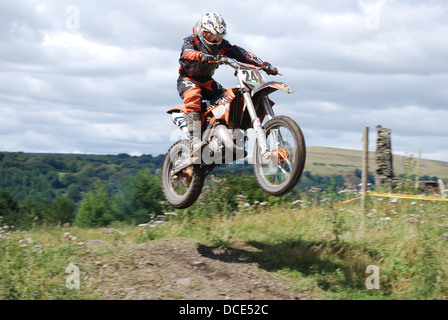 Moto Cross in der Nähe von Ebbw Vale in Gwent Stockfoto