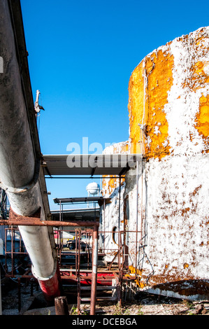 USA, Louisiana, Atchafalaya Basin, Terrabonne Pfarrei DuLac. Garnelenbecken Houma Navigational Kanal entlang. Stockfoto