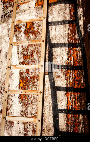 USA, Louisiana, Atchafalaya Basin, Terrabonne Pfarrei DuLac. Leiter auf Garnelen Tank Houma Navigational Kanal entlang. Stockfoto