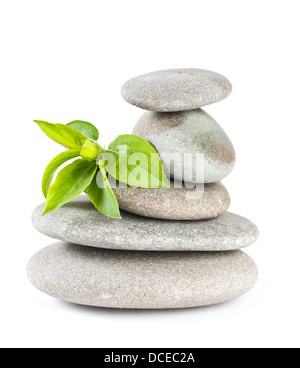 Zen-Kiesel-Gleichgewicht. Wellness und Healthcare-Konzept. Stockfoto