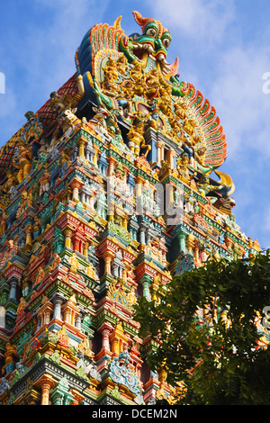 Meenakshi Amman Kovil ist eine historische Hindu-Tempel befindet sich in der südlichen Bank des Flusses Vaigai in der Stadt von Madurai, Tamil Nadu Stockfoto