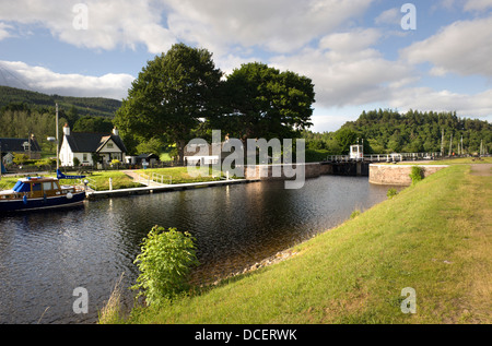 Dochgarroch Schloss auf dem kaledonischen Kanal in der Nähe von Inverness Schottland Stockfoto