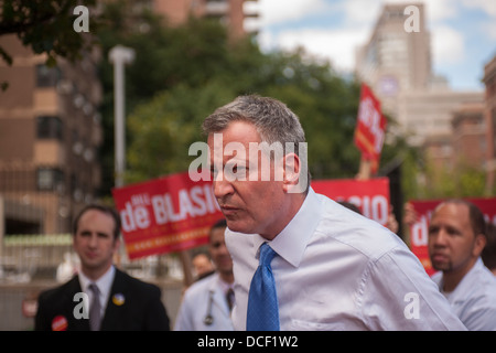 NYC Public Advocate und Bürgermeisterkandidat Bill de Blasio Stockfoto