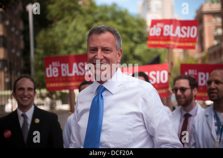 NYC Public Advocate und Bürgermeisterkandidat Bill de Blasio Stockfoto