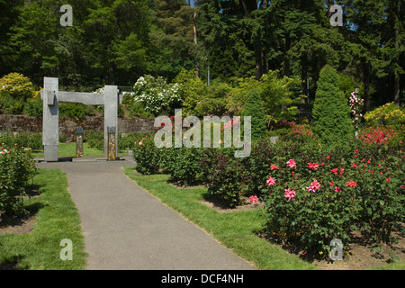 INTERNATIONAL ROSE TEST GARDEN WASHINGTON PARK PORTLAND OREGON USA Stockfoto