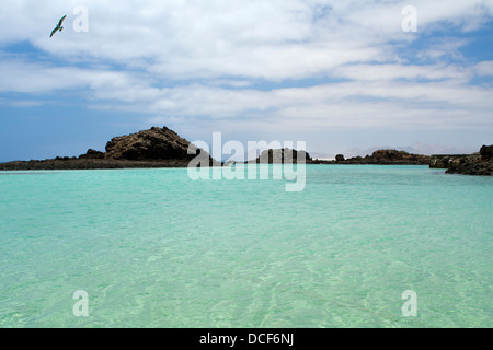 Blick auf Isla de Lobos auf Fuerteventura Stockfoto