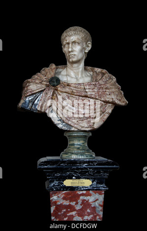 Gaius Aurelius Valerius Diokletian (ca.245-313), Roman Emperor Diocletian. Marmor Büste, XVII. Jahrhundert, Florenz, Italien. Auf di Stockfoto