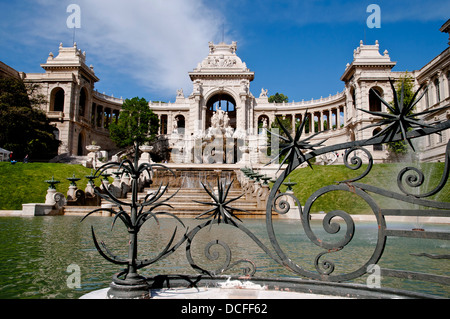 Das Palais Longchamp, Vorderansicht, Marseille, Frankreich. Stockfoto