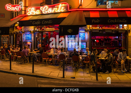 Nachtleben in Saint Germain, Paris. Stockfoto