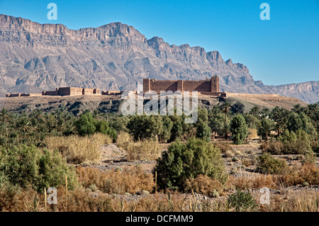 Kasbah im Draa-Tal, zwischen Agdz und Zagora, Marokko Stockfoto