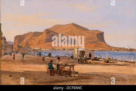 Palermo Hafen mit Blick auf Monte Pellegrino M.90.78 Stockfoto