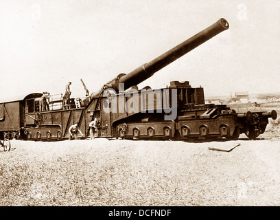 Schiene montiert britischen Gewehr während WW1 Stockfoto