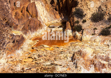 In der felsigen Schlucht Pfütze, heißen Tag Stockfoto