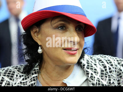 St. Petersburg, Russland. 16. August 2013. IRINA VINER, Cheftrainer der russischen nationalen rhythmische Gymnastik während der Eröffnungsfeier beim World Cup in der rhythmischen Gymnastik. Bildnachweis: ZUMA Press, Inc./Alamy Live-Nachrichten Stockfoto