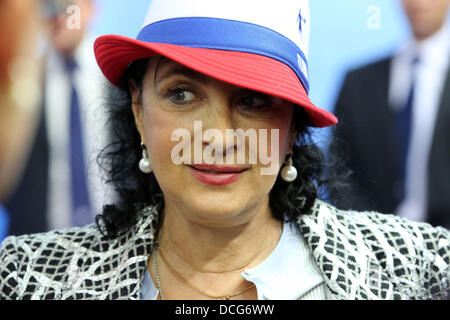 St. Petersburg, Russland. 16. August 2013. IRINA VINER, Cheftrainer der russischen nationalen rhythmische Gymnastik während der Eröffnungsfeier beim World Cup in der rhythmischen Gymnastik. Bildnachweis: ZUMA Press, Inc./Alamy Live-Nachrichten Stockfoto